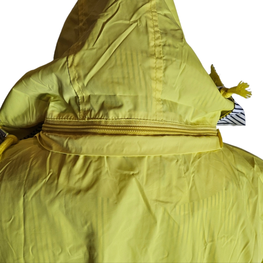 FISOUL Yellow Rain Coat Sz XXL Removable Hood Striped Lining Water-Resistant NWT - Picture 11 of 16